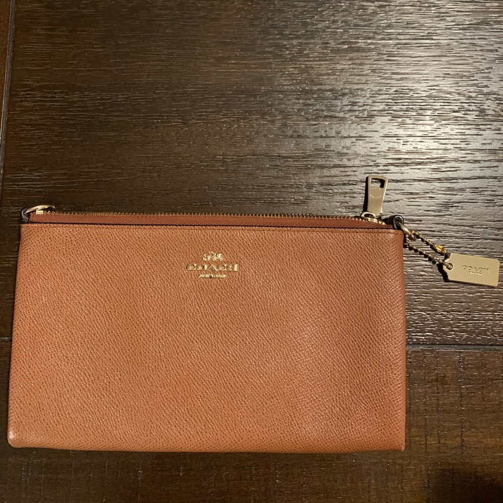 Brown Leather COACH clutch